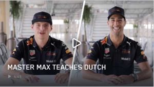 Taalles van Max Verstappen